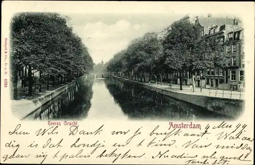 Ak Amsterdam Nordholland Niederlande, Heeren Gracht