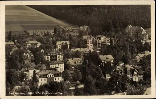 Ak Duszniki Zdrój Bad Reinerz Schlesien, Blick v. d. Friedrichshöhe