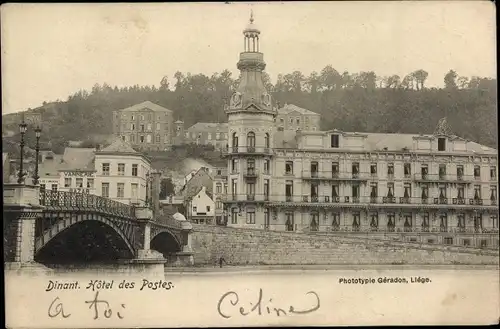 Ak Dinant Wallonien Namur, Hotel des Postes