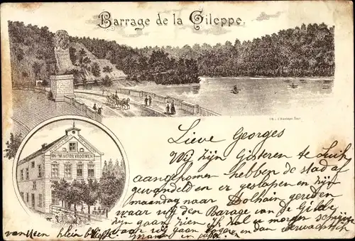 Litho Jalhay Wallonien Lüttich, Barrage de Gileppe