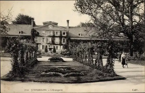 Ak Strasbourg Straßburg Elsass Bas Rhin, L'Orangerie