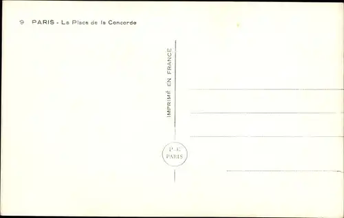 Ak Paris VIII., Place de la Concorde