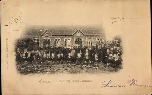 Ak Gierle Flandern Antwerpen, Pensionnat des Religieuses Ursulines,  Schulklasse