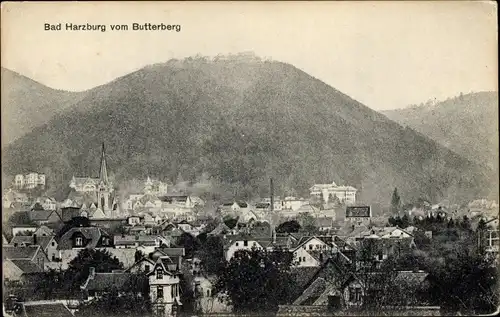 Ak Bad Harzburg am Harz, Teilansicht, Blick vom Butterberg
