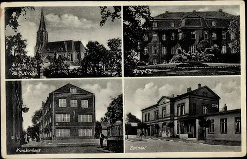 Ak Wahn Köln Nordrhein Westfalen, Kirche, Burg Els, Krankenhaus, Bahnhof