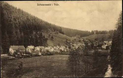 Ak Schwarzwald Ohrdruf in Thüringen, Ortsansicht