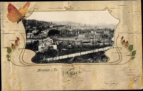 Passepartout Ak Arnstadt in Thüringen, Teilansicht
