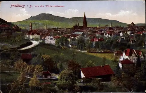Ak Freiburg im Breisgau, Von der Wintererstraße, Ortsansicht, Kirche