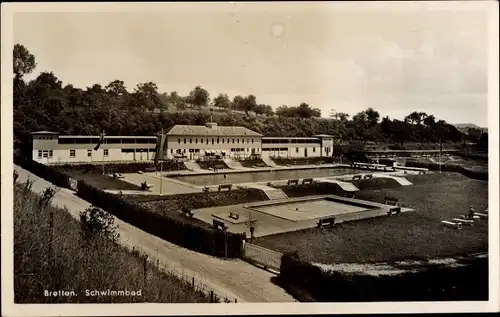 Ak Bretten in Baden, Schwimmbad, Gesamtansicht