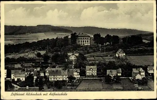 Ak Hilchenbach in Westfalen, Ortsansicht, Panorama, Aufbauschule