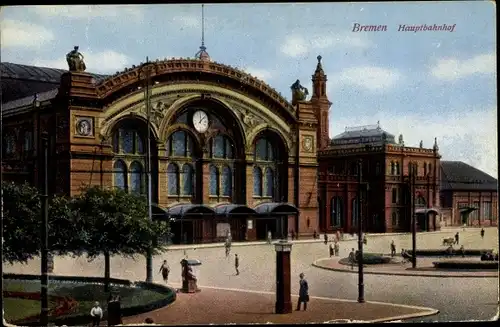 Ak Hansestadt Bremen, Hauptbahnhof