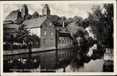 Ak Eilenburg Nordsachsen, Blick auf das Schloss, Kreisgericht