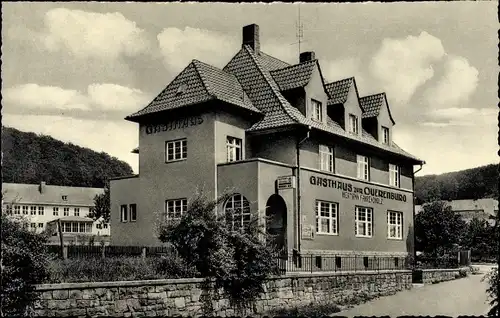 Ak Hann. Münden in Niedersachsen, Gasthaus zur Querenburg, Außenansicht