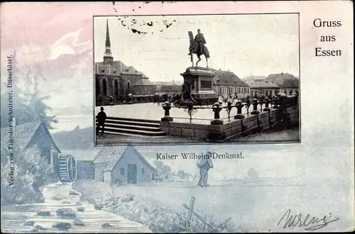 Ak Essen im Ruhrgebiet, Kaiser Wilhelm Denkmal