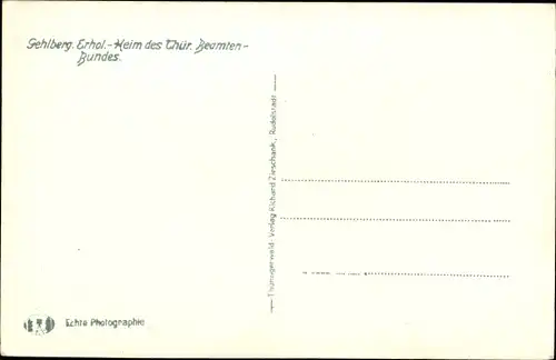 Ak Gehlberg Suhl in Thüringen, Erholungsheim des thüringischen Beamtenbundes