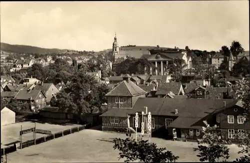 Ak Suhl in Thüringen, Panorama mit Kulturhaus, Kirchturm