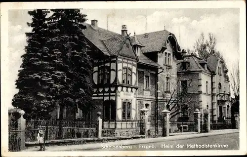 Ak Scheibenberg im Erzgebirge, Heim der Methodistenkirche