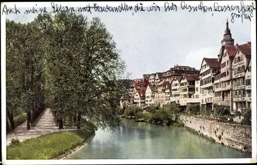 Ak Tübingen am Neckar, Platanenallee