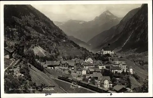 Ak Wassen Kt Uri Schweiz, mit Windgälle, Gotthardbahn