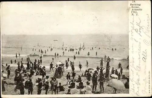 Ak Atlantic City New Jersey USA, Bathing Scene