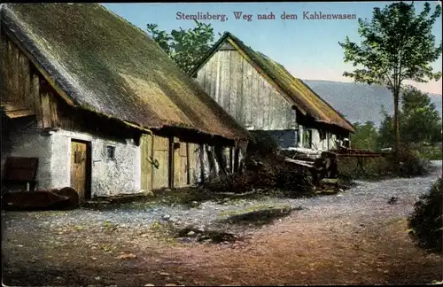 Ak Stemlisberg Breitenbach Elsass Haut Rhin, Weg nach dem Kahlenwasen