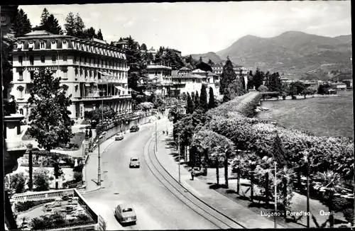 Ak Lugano Kanton Tessin Schweiz, Paradiso, Quai