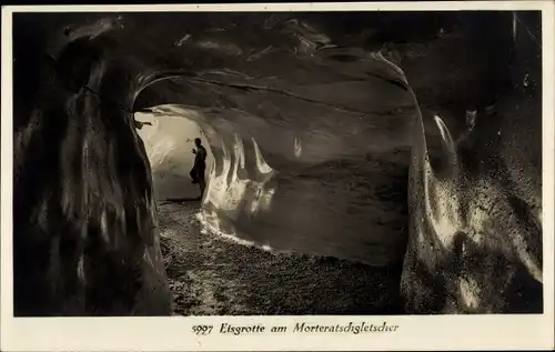 Ak Pontresina Kanton Graubünden Schweiz, Morteratsch Gletscher, Eisgrotte