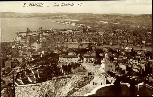 Ak Marseille Bouches du Rhône, Vue Generale