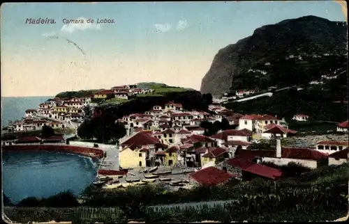 Ak Funchal Madeira, Camara de Lobos, Blick auf die Stadt