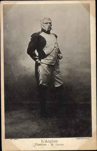 Ak Schauspieler Guitry als Flambeau, Theaterszene, l'Aiglon