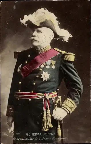 Ak General Joseph Joffre, Portrait, Uniform, Orden