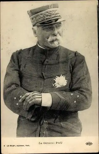 Ak General Paul Pau, Portrait, Uniform, Orden