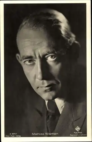 Ak Schauspieler Mathias Wieman, Portrait, Ufa Film