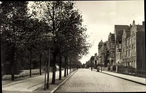 Ak Wittenberge in der Prignitz, Blick in die Hohenzollernstraße, Bürgerhäuser