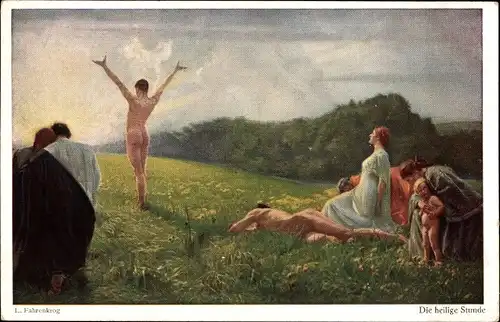 Künstler Ak Fahrenkrog, Ludwig, Die heilige Stunde, Wiechmann Bildkarte Nr 301