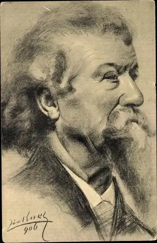 Künstler Ak Zickner, R., Studienköpfe, Portrait von einem Mann