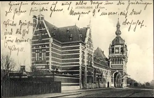 Ak Oudenaarde Audenarde Ostflandern, La Gare