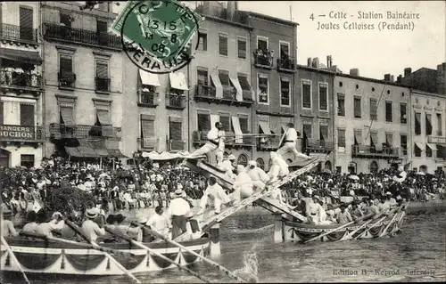 Ak Sète Cette Hérault, Les Joutes, Station Blaneaire, Ruderboote