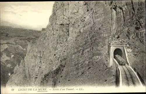 Ak La Mure Isère, Sortie d'un Tunnel