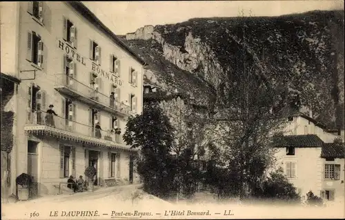 Ak Pont en Royans Isère, L'Hôtel Bonnard