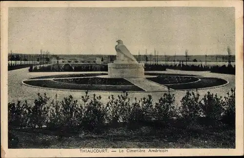 Ak Thiaucourt Meurthe et Moselle, Cimetière Americain