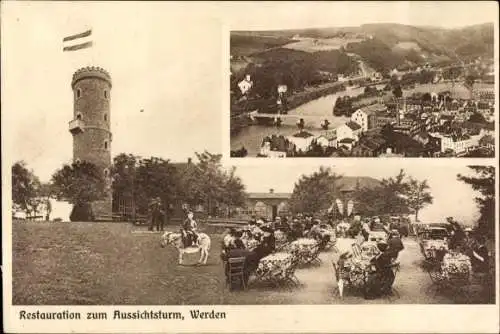 Ak Werden Essen im Ruhrgebiet, Restauration zum Aussichtsturm