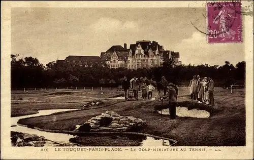 Ak Le Touquet Paris Plage Pas de Calais, Le Golf Miniature au Tennis