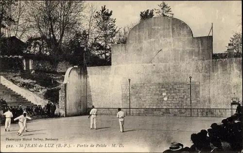 Ak Saint Jean de Luz Pyrénées Atlantiques, Partie de Pelote