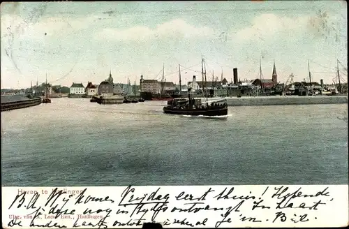 Ak Harlingen Friesland Niederlande, Haven