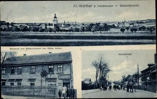 Ak Kleinwerther Werther in Thüringen, Bäckerei und Materialwarenhandlung, Hauptstraße