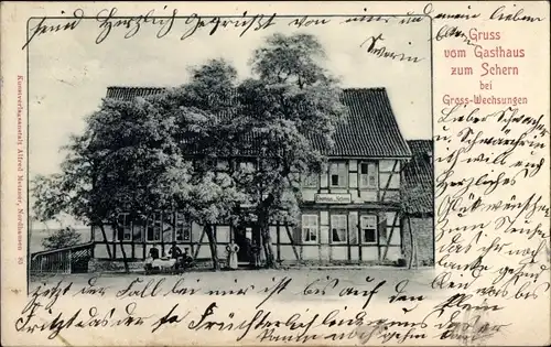 Ak Großwechsungen Werther Thüringen, Gasthaus zum Schern