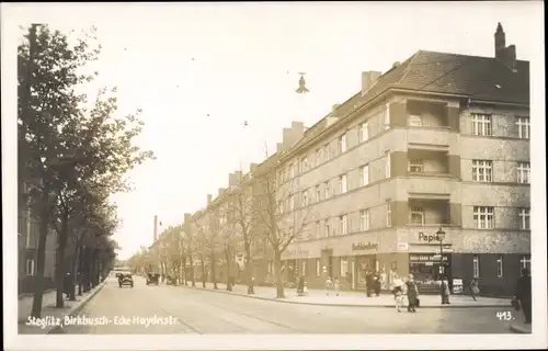 Foto Ak Berlin Steglitz, Birkbusch Straße Ecke Haydnstraße, Buchhandlung