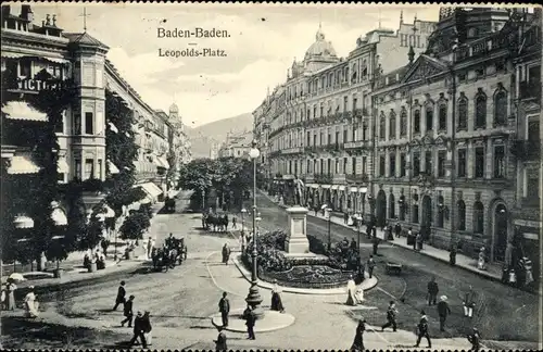 Ak Baden Baden am Schwarzwald, Leopoldsplatz