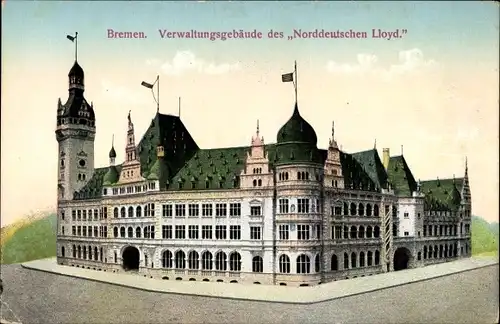 Ak Hansestadt Bremen, Verwaltungsgebäude Norddeutscher Lloyd